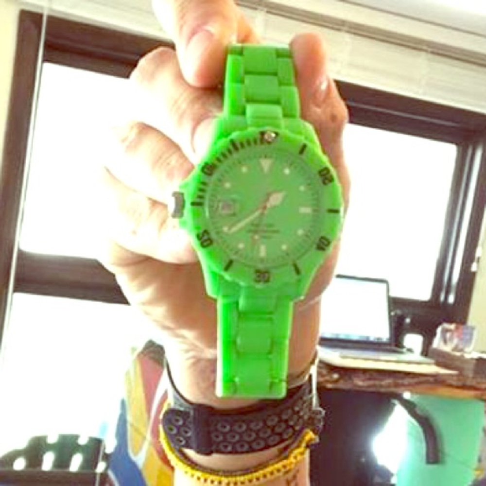 You Watch neon green watch
